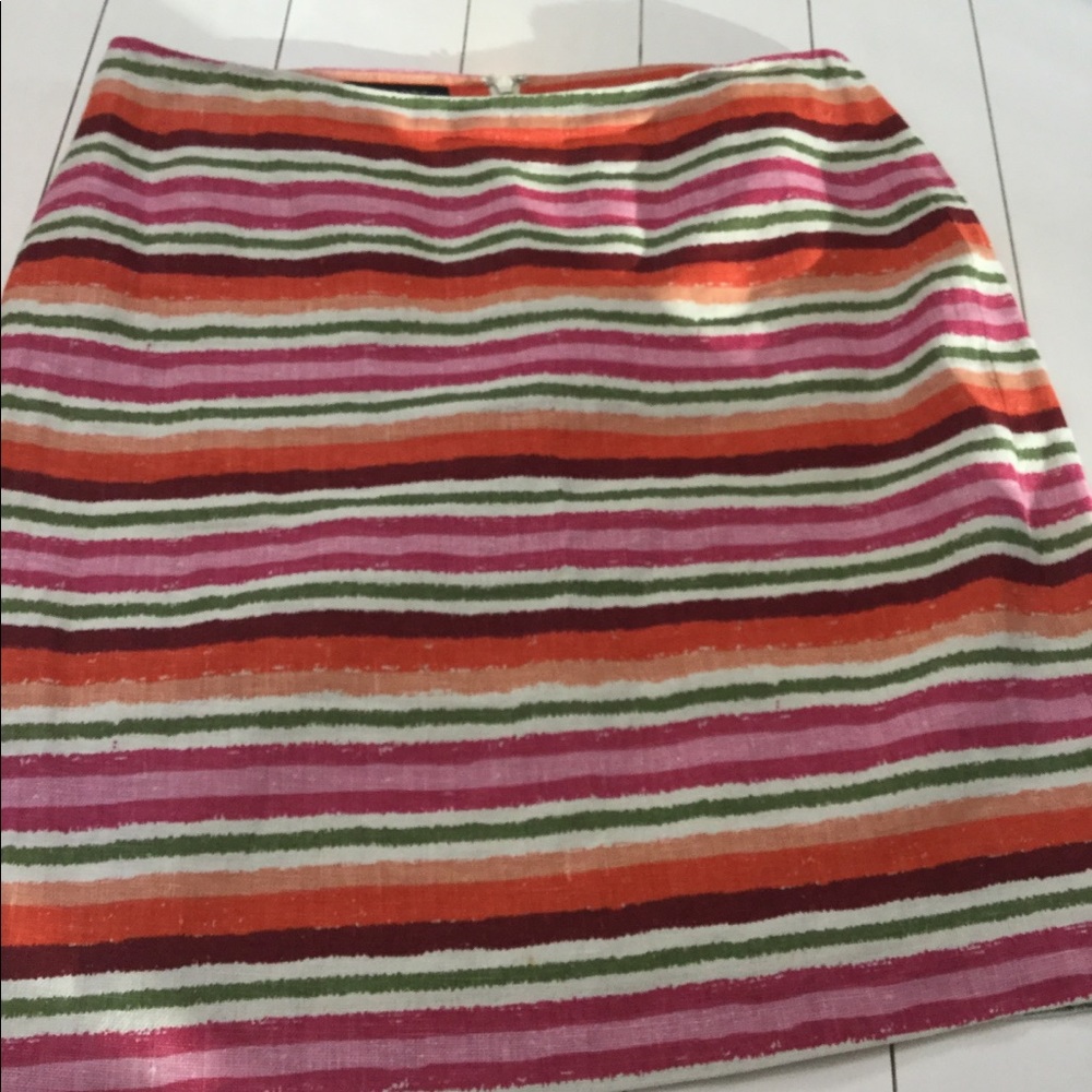Talbots multi color striped pencil skirt.  10P